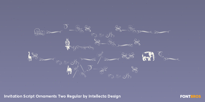 Invitation Script Ornaments Two Regular Poster