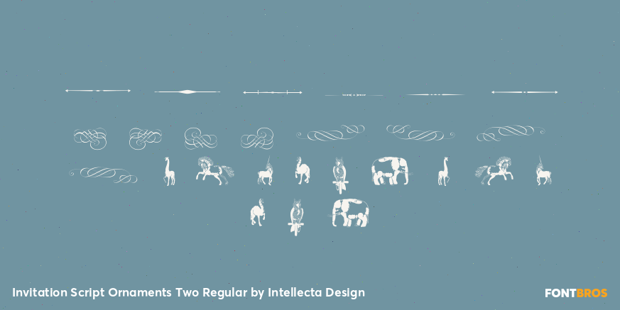 Invitation Script Ornaments Two Regular Font Poster #2