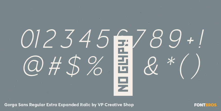 Gorga Sans Regular Extra Expanded Italic Font Poster #4