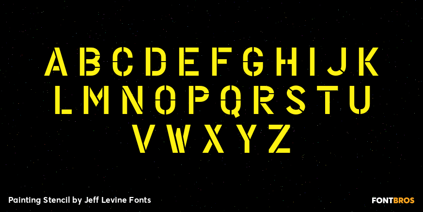 Painting Stencil Font Poster #3