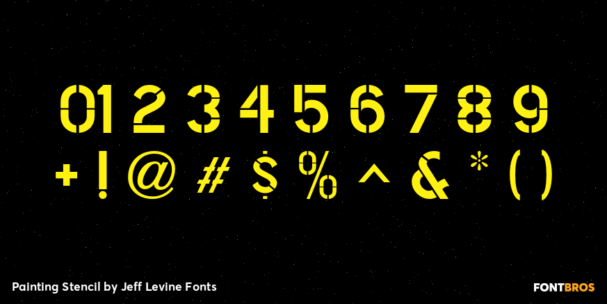 Painting Stencil Font Poster #4