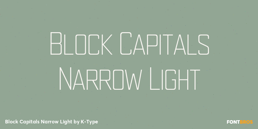 Block Capitals Narrow Light Poster