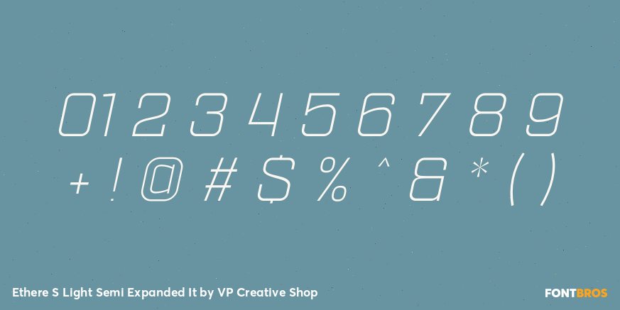 Ethere S Light Semi Expanded It Font Poster #4