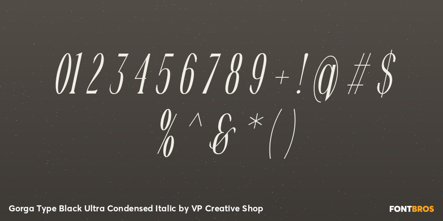 Gorga Type Black Ultra Condensed Italic Font Poster #4