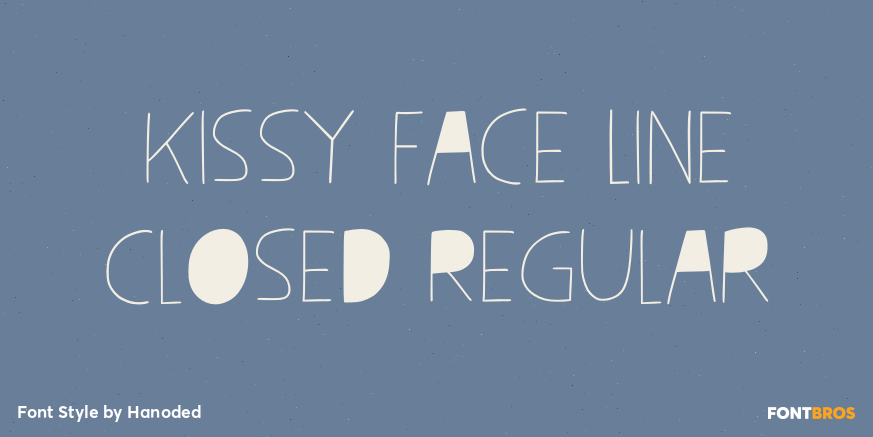 Kissy Face Line Closed Regular Poster