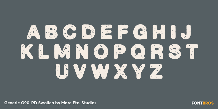 Generic G90-RD Swollen Font Poster #1
