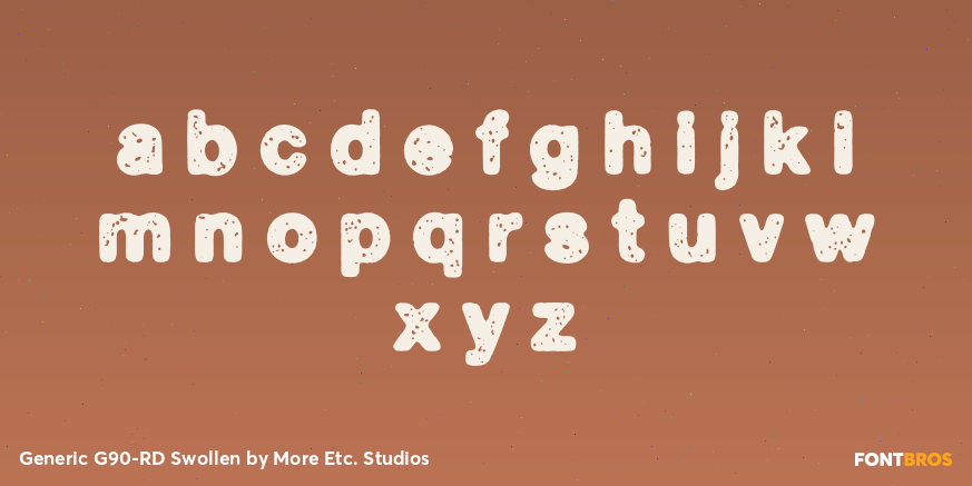 Generic G90-RD Swollen Font Poster #1