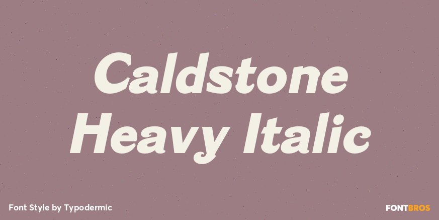 Caldstone Heavy Italic Poster