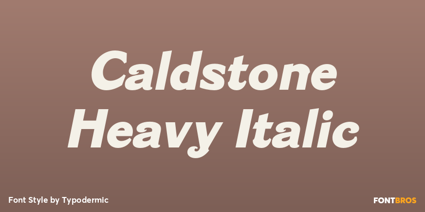 Caldstone Heavy Italic Poster