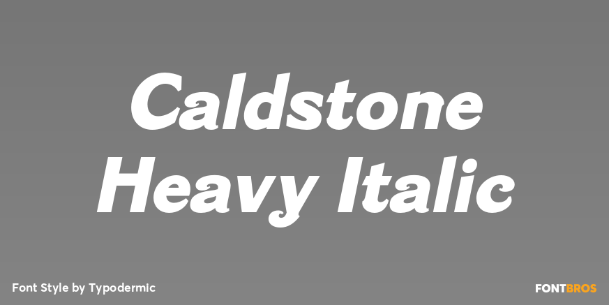 Caldstone Heavy Italic Poster