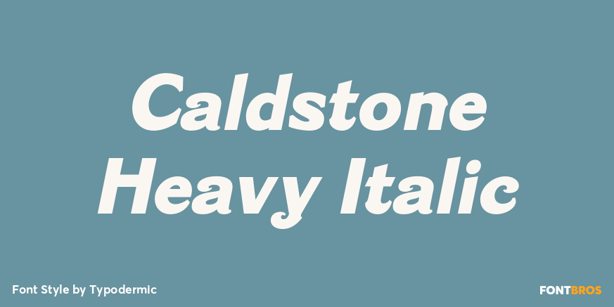 Caldstone Heavy Italic Poster