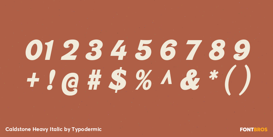 Caldstone Heavy Italic Font Poster #1