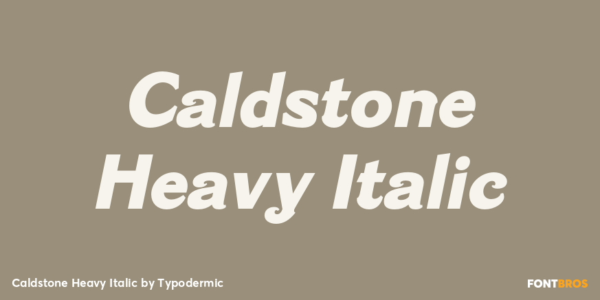 Caldstone Heavy Italic Poster