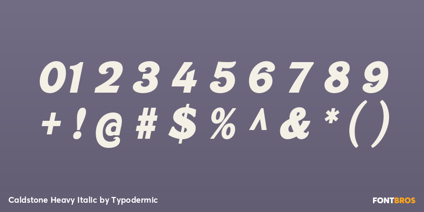 Caldstone Heavy Italic Font Poster #4