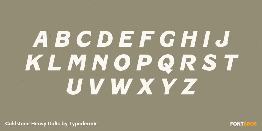 Caldstone Heavy Italic Font Poster #1
