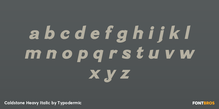 Caldstone Heavy Italic Font Poster #1