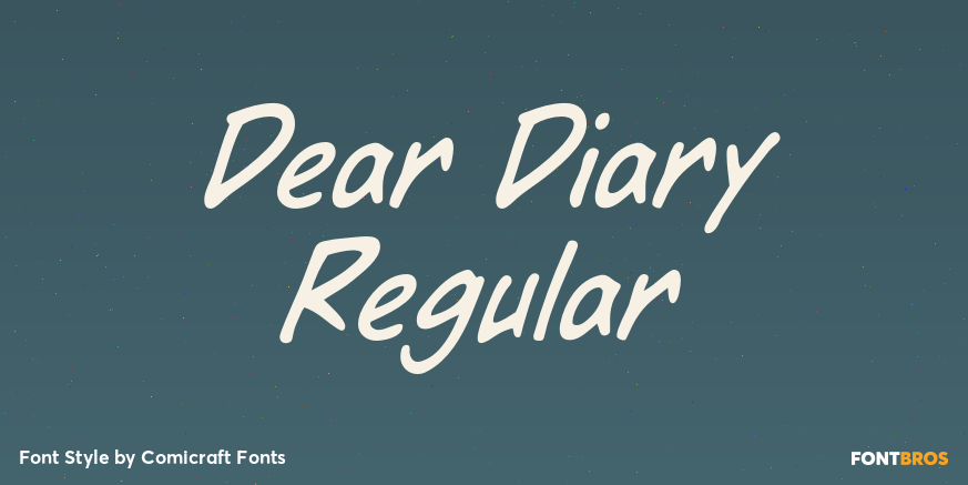 Dear Diary Regular Font Poster #1