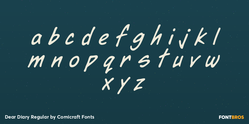 Dear Diary Regular Font Poster #3