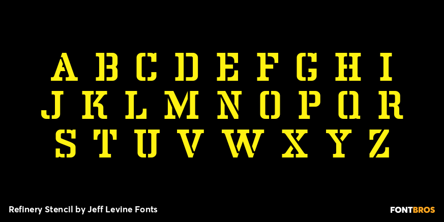 Refinery Stencil Font Poster #2