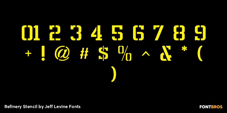Refinery Stencil Font Poster #4