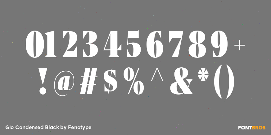 Gio Condensed Black Font Poster #1