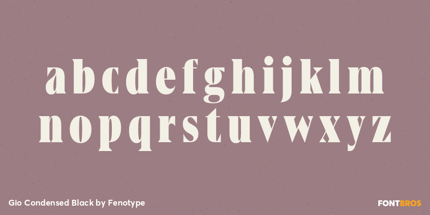 Gio Condensed Black Font Poster #3