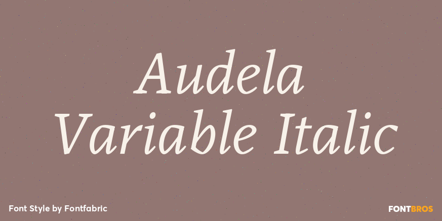 Audela Variable Italic Poster