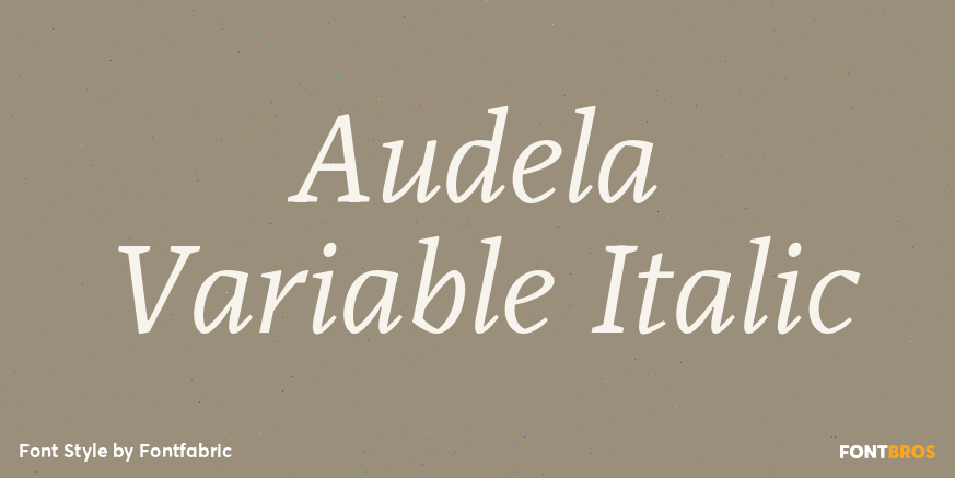Audela Variable Italic Poster