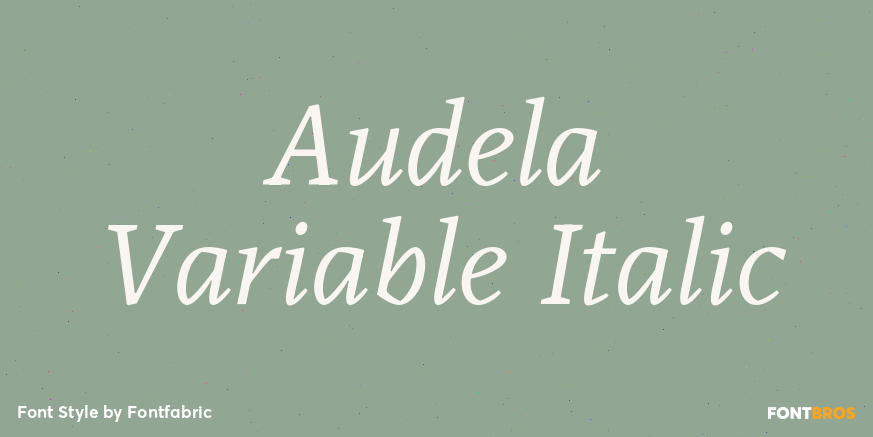 Audela Variable Italic Poster