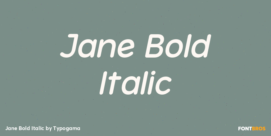 Jane Bold Italic Poster