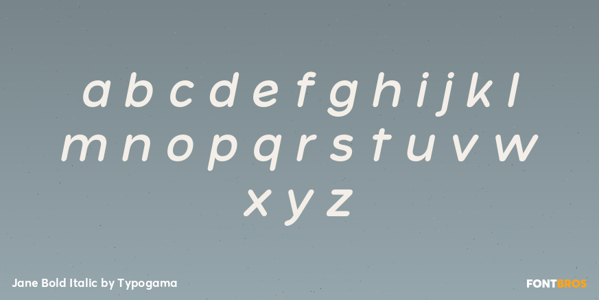 Jane Bold Italic Font Poster #3