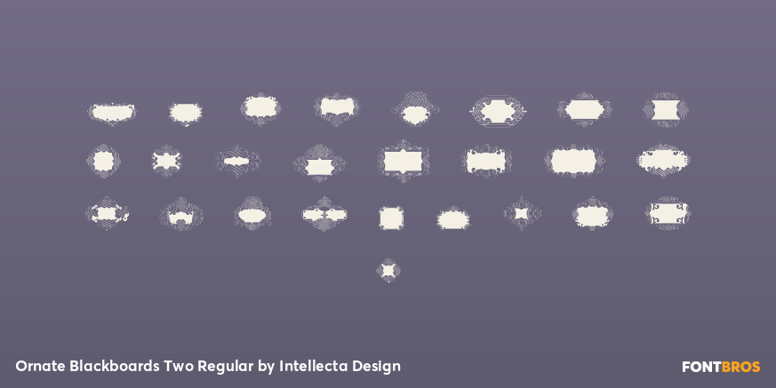 Ornate Blackboards Two Regular Font Poster #3