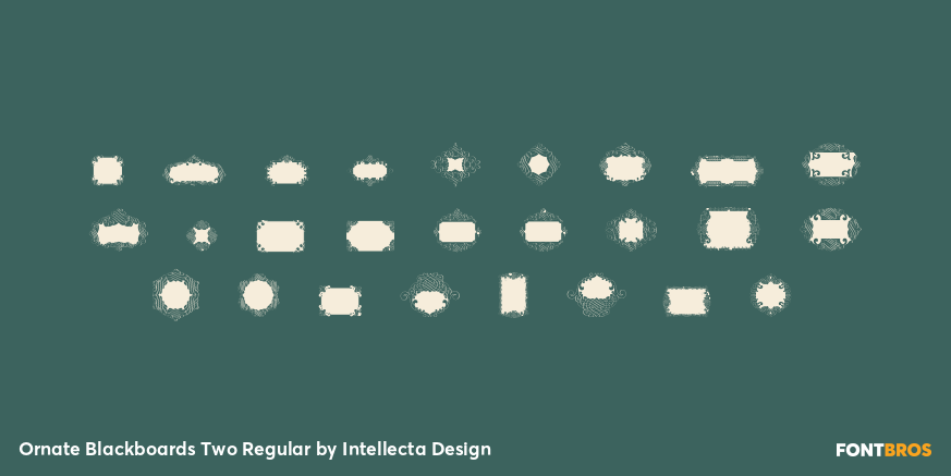 Ornate Blackboards Two Regular Font Poster #1