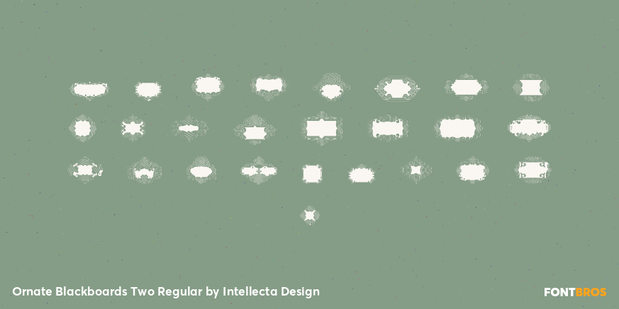 Ornate Blackboards Two Regular Font Poster #1