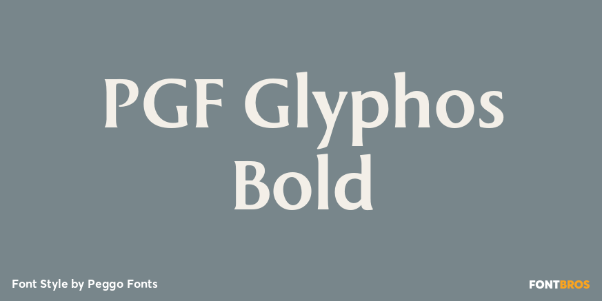 PGF Glyphos Bold Font Poster