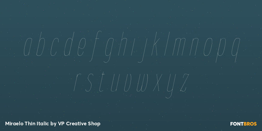 Miraelo Thin Italic Font Poster #3
