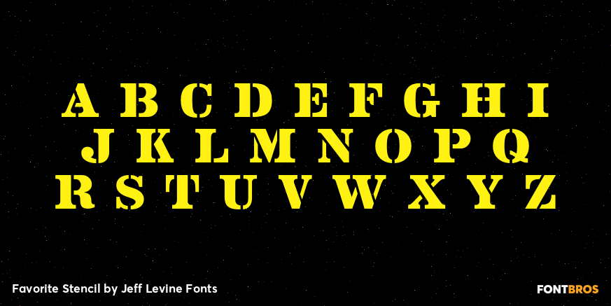 Favorite Stencil Font Poster #3