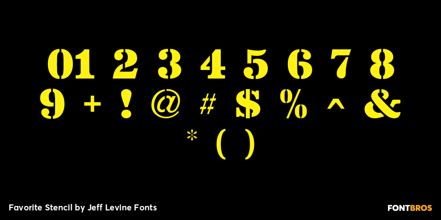 Favorite Stencil Font Poster #4