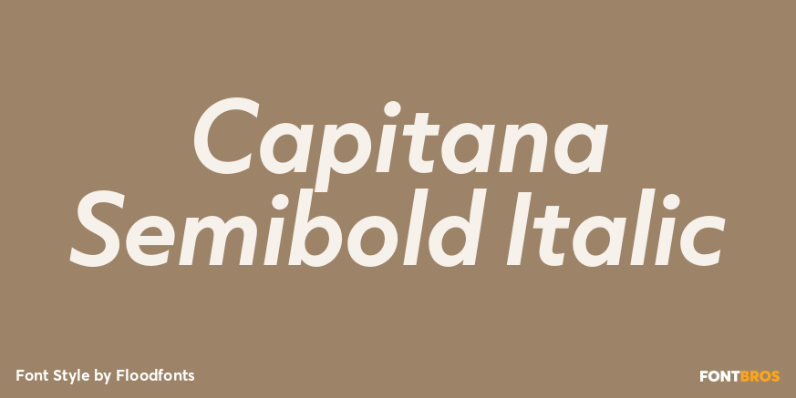 Capitana Semibold Italic Poster