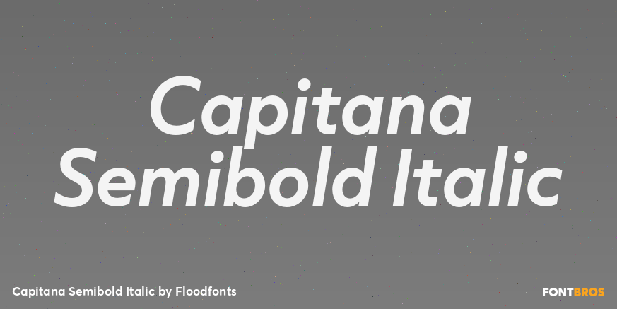 Capitana Semibold Italic Poster