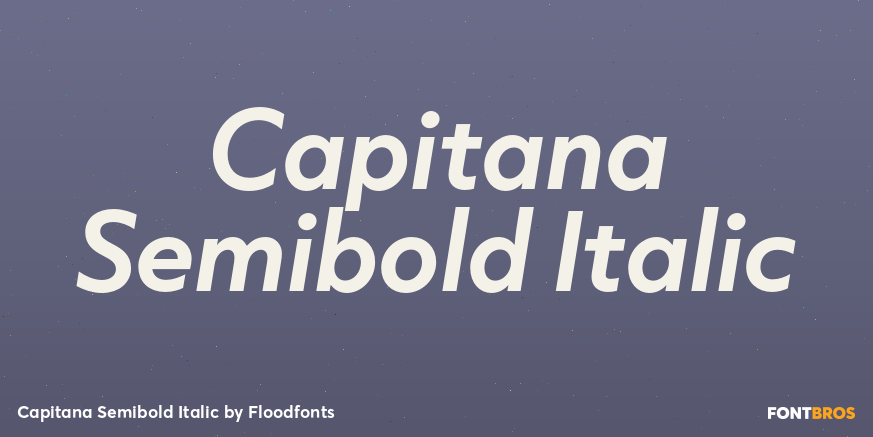 Capitana Semibold Italic Poster