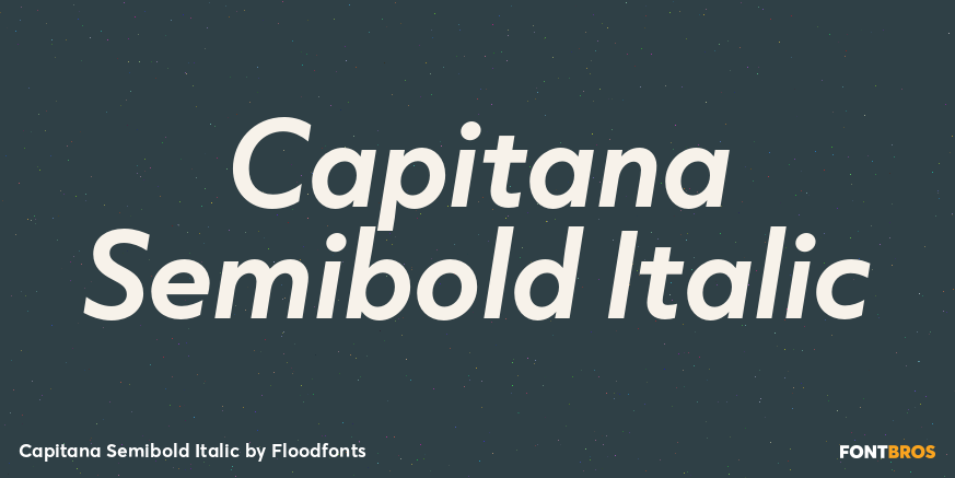 Capitana Semibold Italic Poster