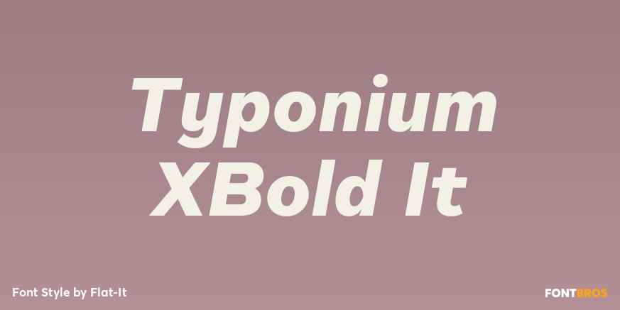 Typonium XBold It Poster