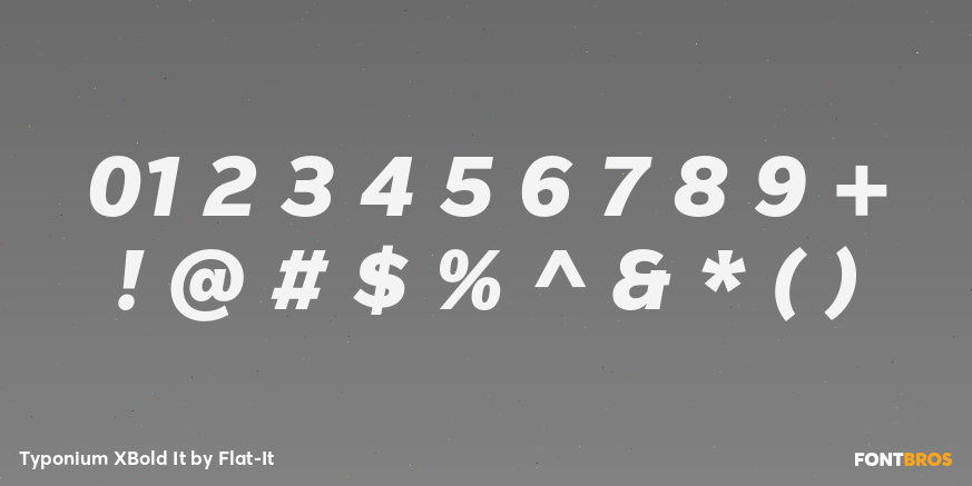 Typonium XBold It Font Poster #4