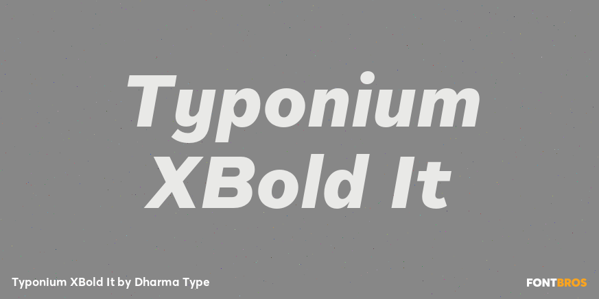 Typonium XBold It Poster