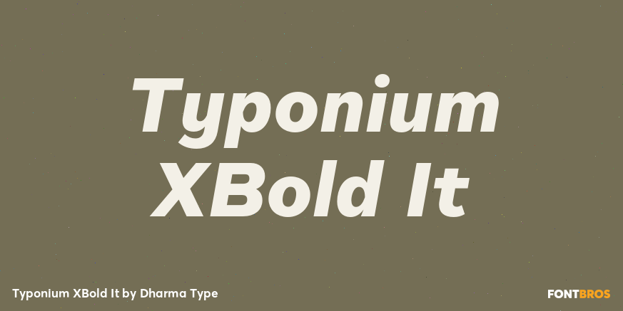 Typonium XBold It Poster