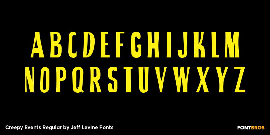 Creepy Events Regular Font Poster #2