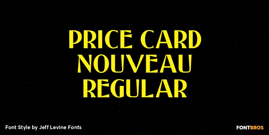 Price Card Nouveau Regular Poster