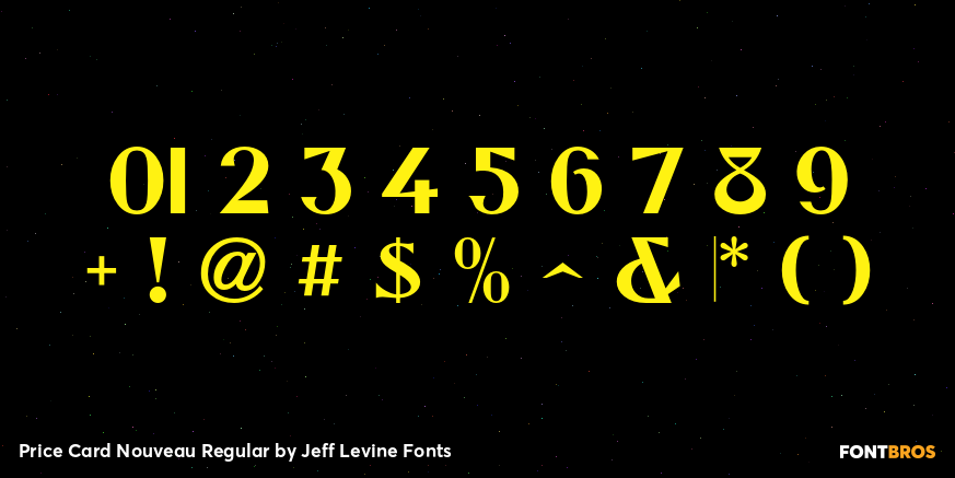 Price Card Nouveau Regular Font Poster #1