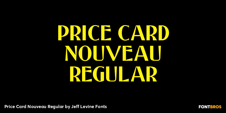 Price Card Nouveau Regular Poster